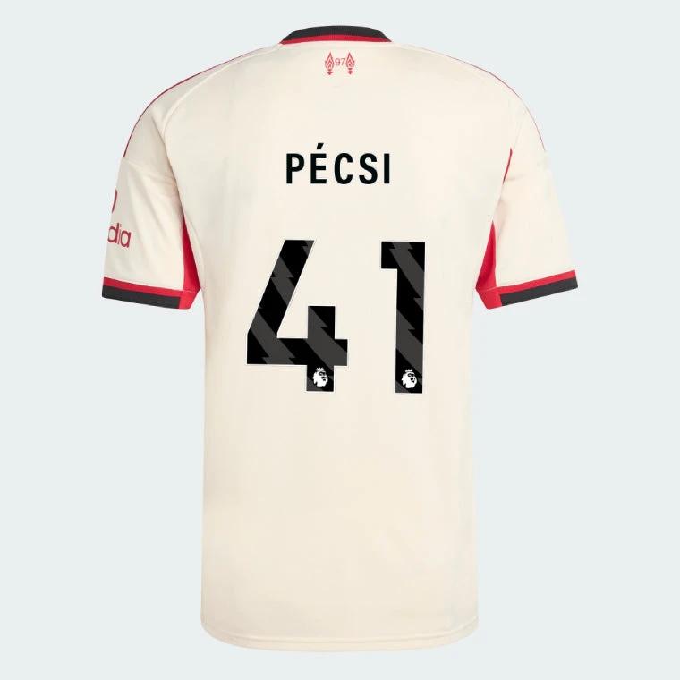 Liverpool 2025-26 PÉCSI 41 Away Jersey – Cream by Soccer Jersey