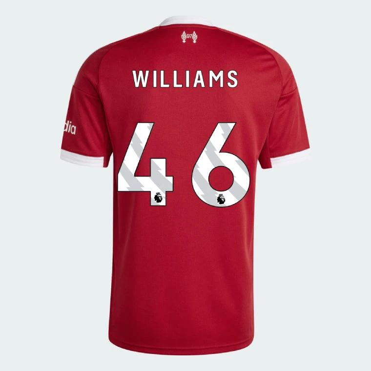 Liverpool 2025-26 WILLIAMS 46 Home Jersey – Red by Soccer Jersey