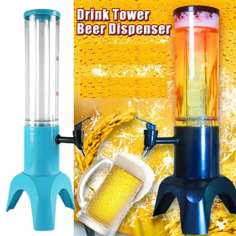 Luminous Beer Tower Drink Dispenser Beer Barrel Mimosa Tower with Light by Bowlift