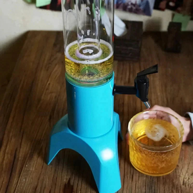 Luminous Beer Tower Drink Dispenser Beer Barrel Mimosa Tower with Light by Bowlift