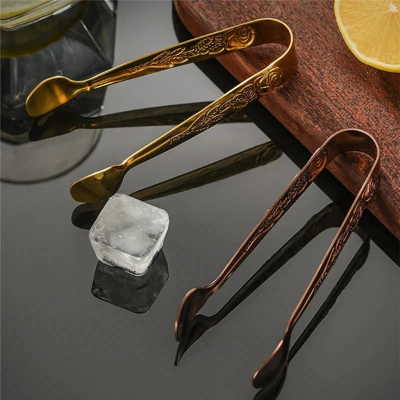 Luxury Stainless Steel Ice Cube Clip Small Sugar Fruit Kitchen Tong by Bowlift