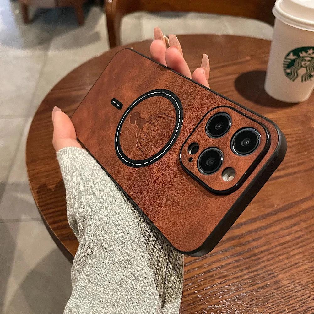 Leather Magnetic Protective Phone Case by BowLift