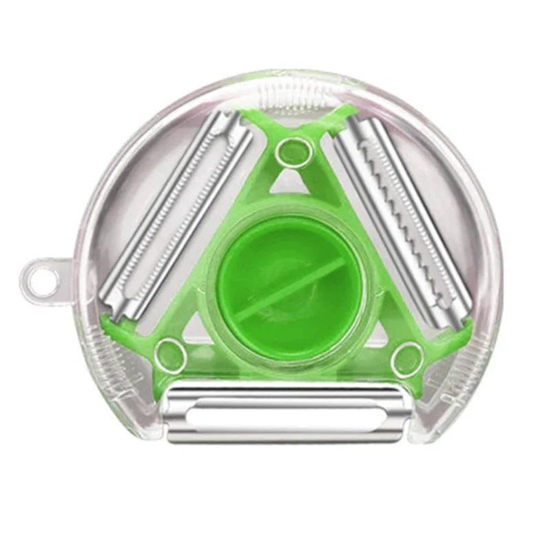 Magic Trio Stainless Steel Blade Peeler Slicer Shredder Julienne Cutter by Bowlift