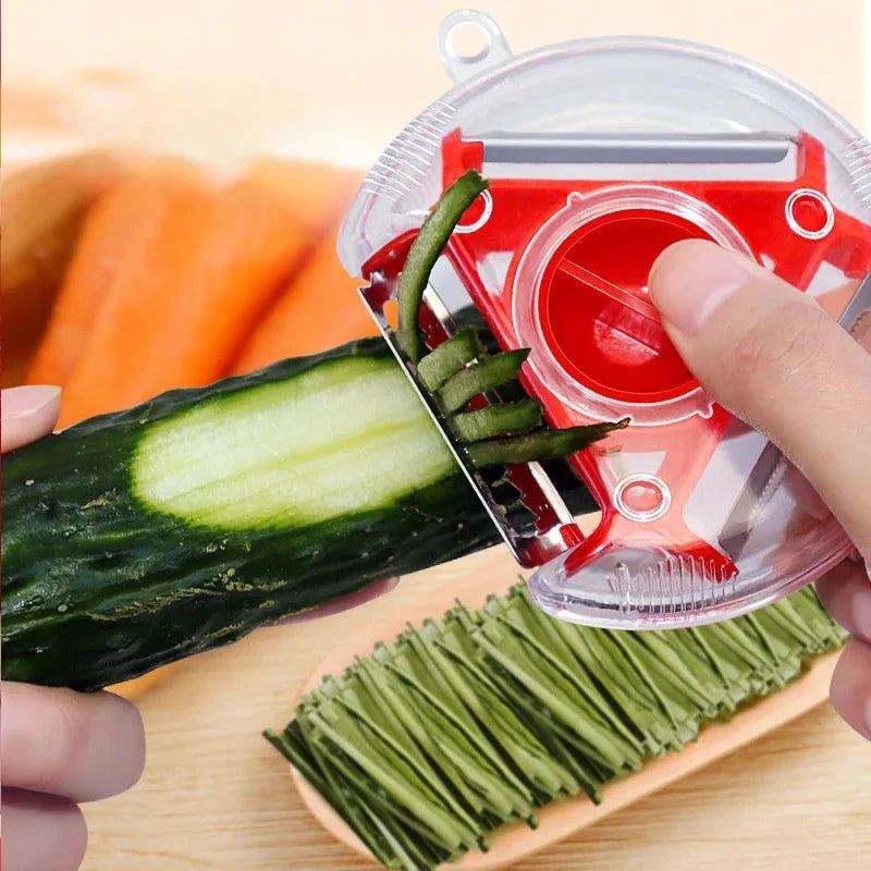 Magic Trio Stainless Steel Blade Peeler Slicer Shredder Julienne Cutter by Bowlift