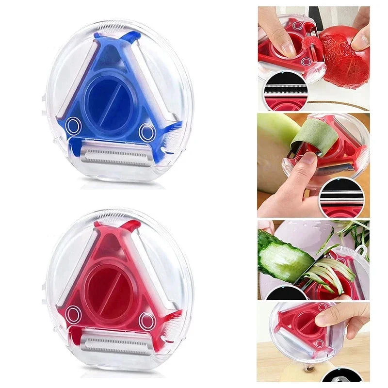 Magic Trio Stainless Steel Blade Peeler Slicer Shredder Julienne Cutter by Bowlift