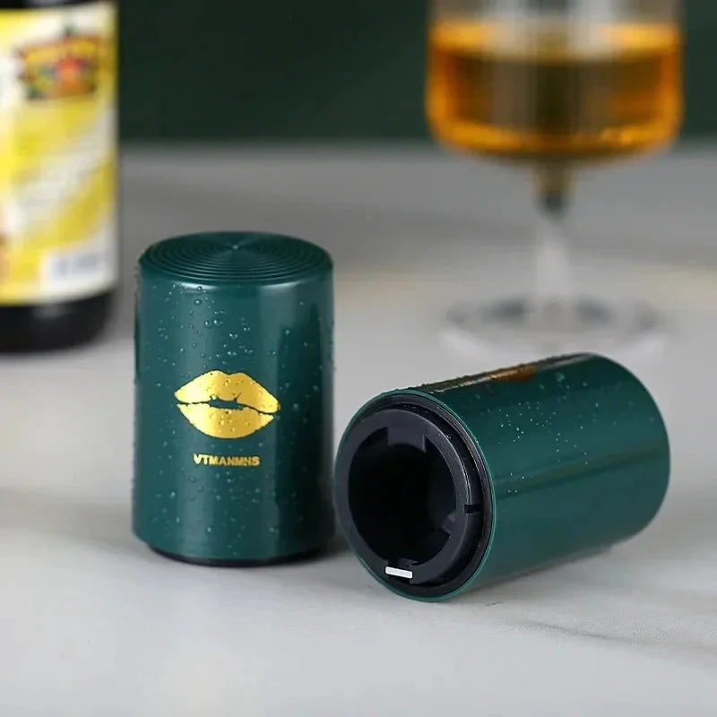 Magnetic Beer Bottle Opener Stainless Steel Push-Down Bottle Opener by Bowlift