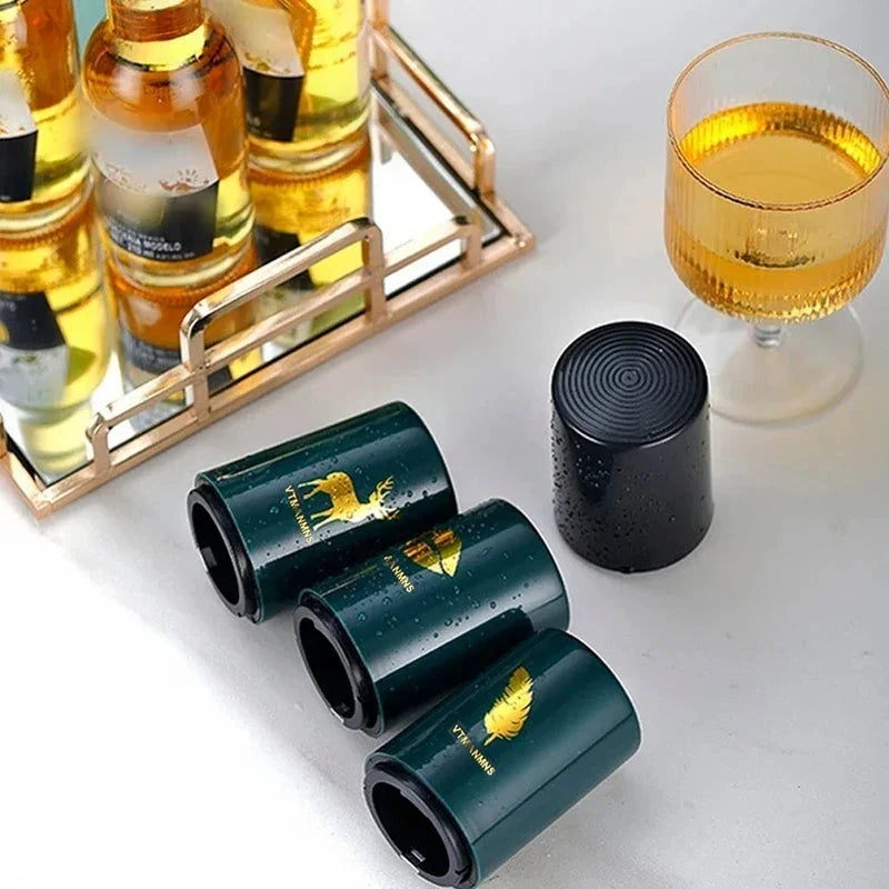 Magnetic Beer Bottle Opener Stainless Steel Push-Down Bottle Opener by Bowlift