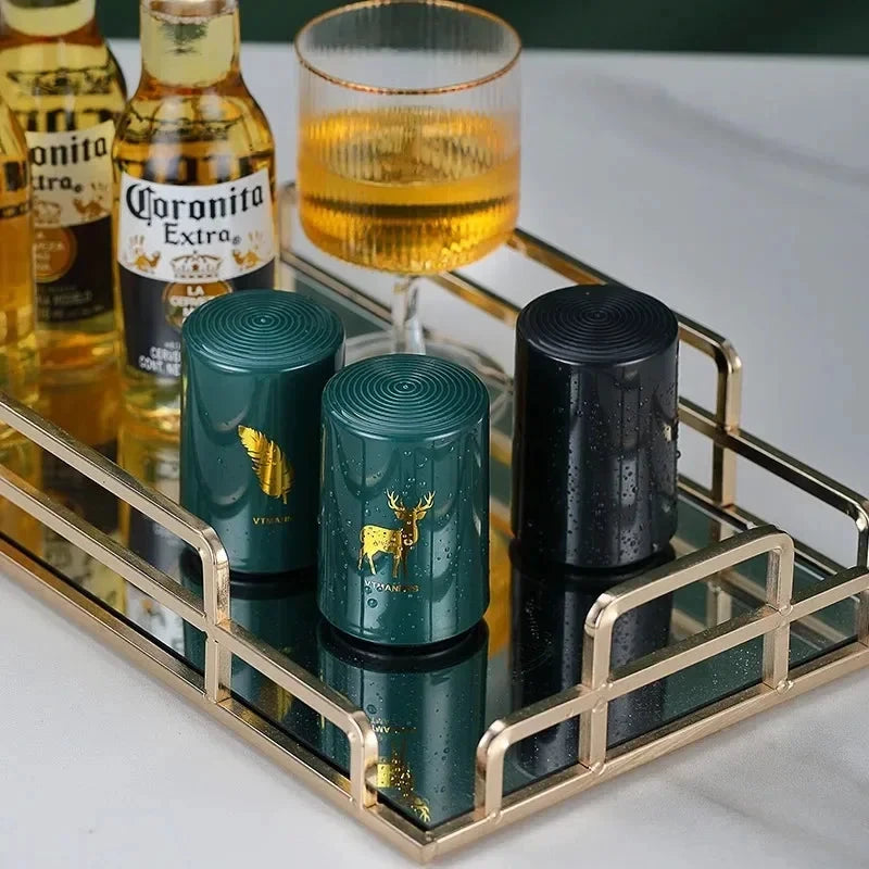 Magnetic Beer Bottle Opener Stainless Steel Push-Down Bottle Opener by Bowlift