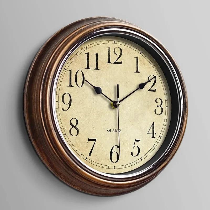 HoutTijd Classic Wall Clock – Stylish wooden second hand clock with silent movement by BowLift
