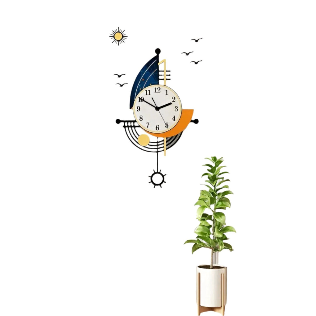 Nautical Wall Clock with Sailboat Design for Coastal Flair Bowlift by Bowlift