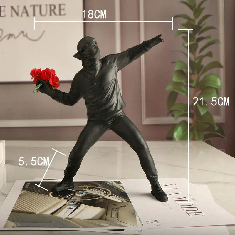BloomThrower Modern Flower Thrower Statue Bowlift by Bowlift