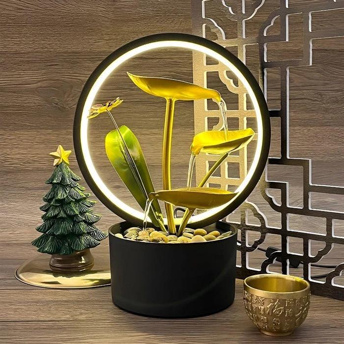 GlowCascade - soothing waterfall table lamp Bowlift by Bowlift