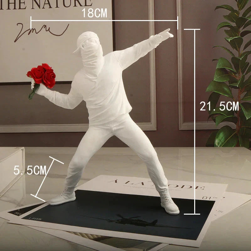 BloomThrower Modern Flower Thrower Statue Bowlift by Bowlift