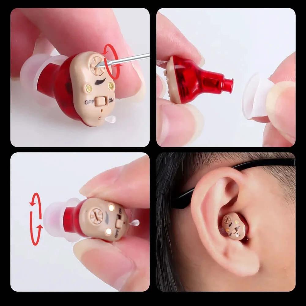 Rechargeable Invisible Hearing Aid by Bowlift
