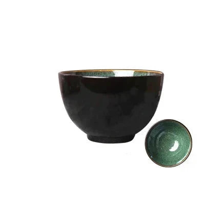 Malachite Green Ceramic Plate And Bowl Porcelain Dinner Dish Plate by Bowlift