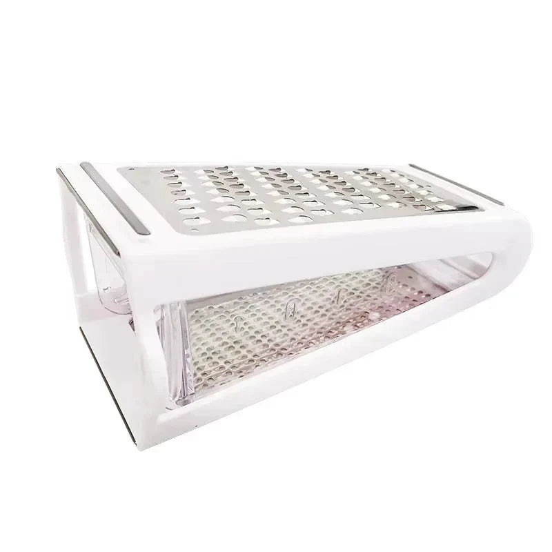 Manual Multi-Function Stainless Steel Grater with Double-Sided Blade by Bowlift
