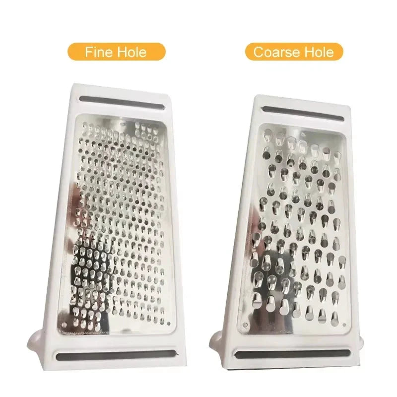 Manual Multi-Function Stainless Steel Grater with Double-Sided Blade by Bowlift