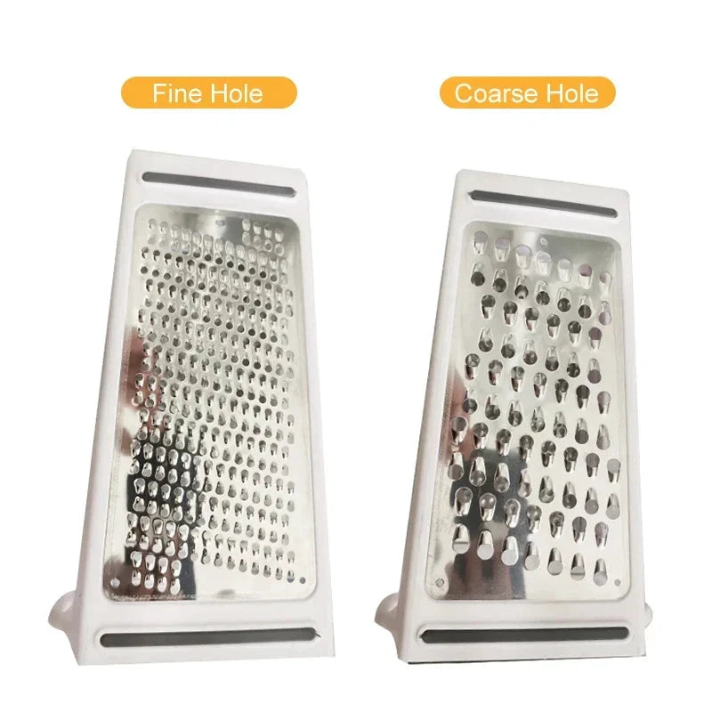 Manual Multi-Function Stainless Steel Grater with Double-Sided Blade by Bowlift