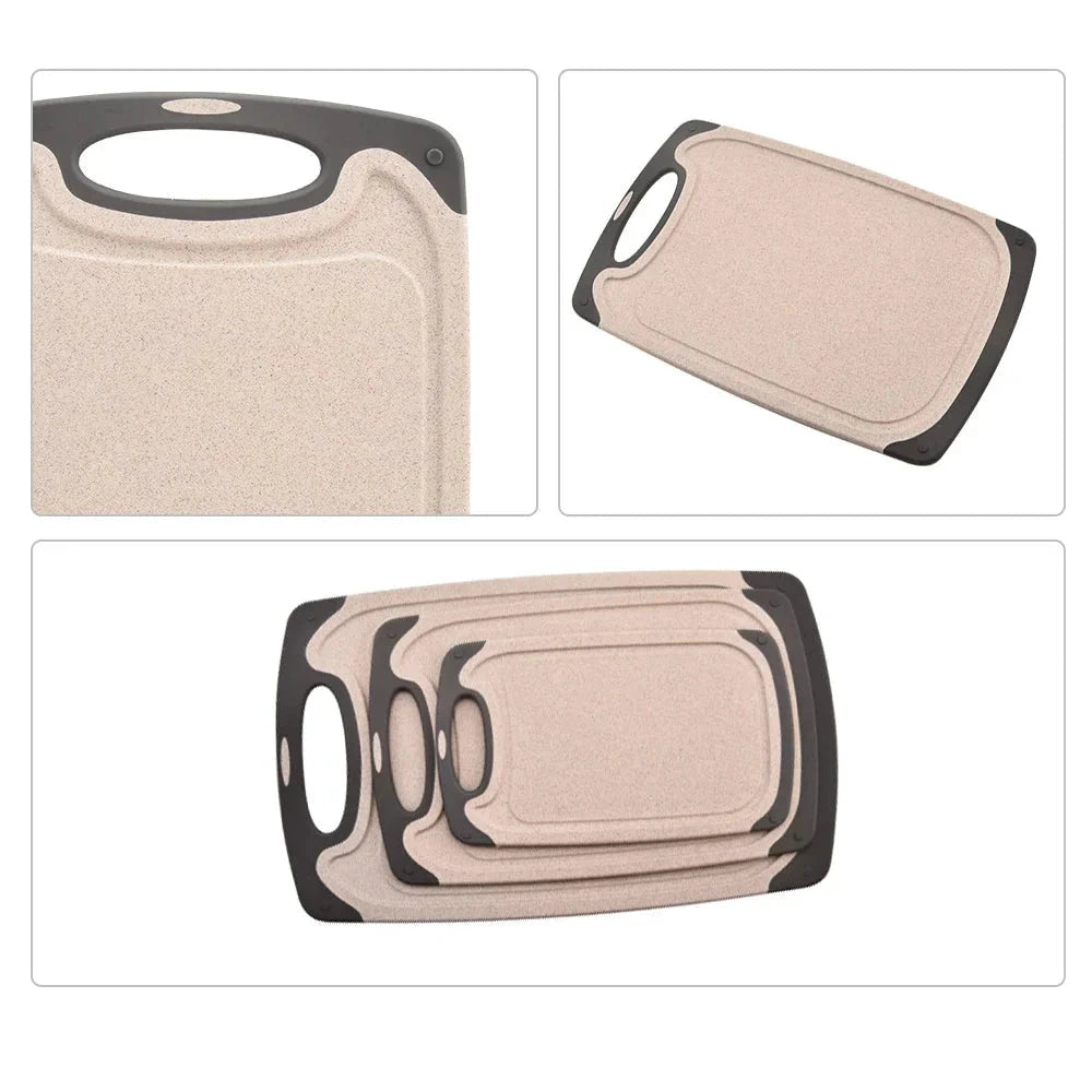 Marble Pattern Cutting Board Wheat Straw Plastic Cutting Board Set by Bowlift
