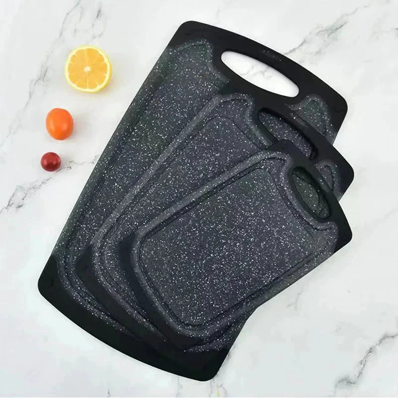 Marble Pattern Cutting Board Wheat Straw Plastic Cutting Board Set by Bowlift