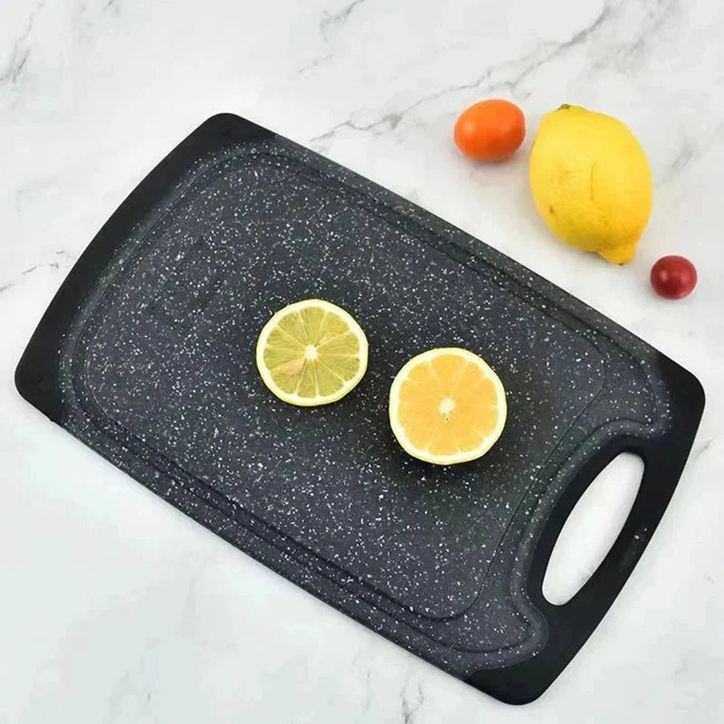 Marble Pattern Cutting Board Wheat Straw Plastic Cutting Board Set by Bowlift