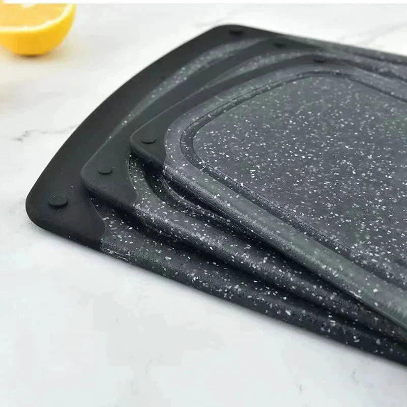 Marble Pattern Cutting Board Wheat Straw Plastic Cutting Board Set by Bowlift