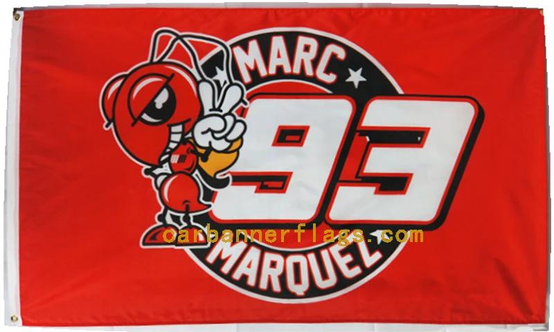 Marc Marquez 93 Motorgp Flag-3x5 FT-100% polyester Banner by flagsshop