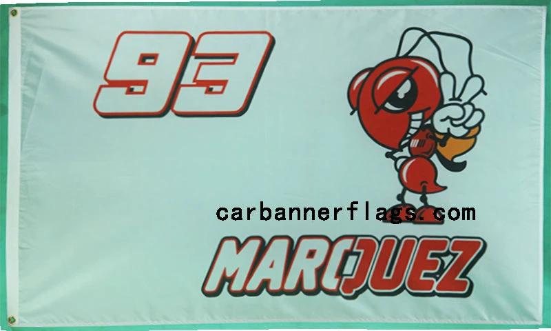 Marc Marquez 93 Motorgp Flag-3x5 FT-100% polyester Banner by flagsshop