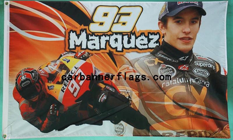 Marc Marquez 93 Motorgp Flag-3x5 FT-100% polyester Banner by flagsshop