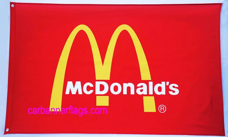 McDonald's Flag-3x5FT Banner-2 Metal Grommets-Red by flagsshop