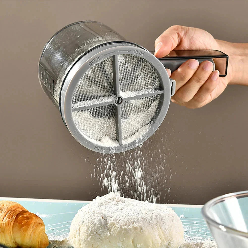 Measuring Cup Powder Mesh Sugar Sifter Powder Shaker Kitchen Tool by Bowlift