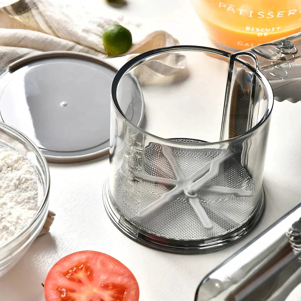 Measuring Cup Powder Mesh Sugar Sifter Powder Shaker Kitchen Tool by Bowlift