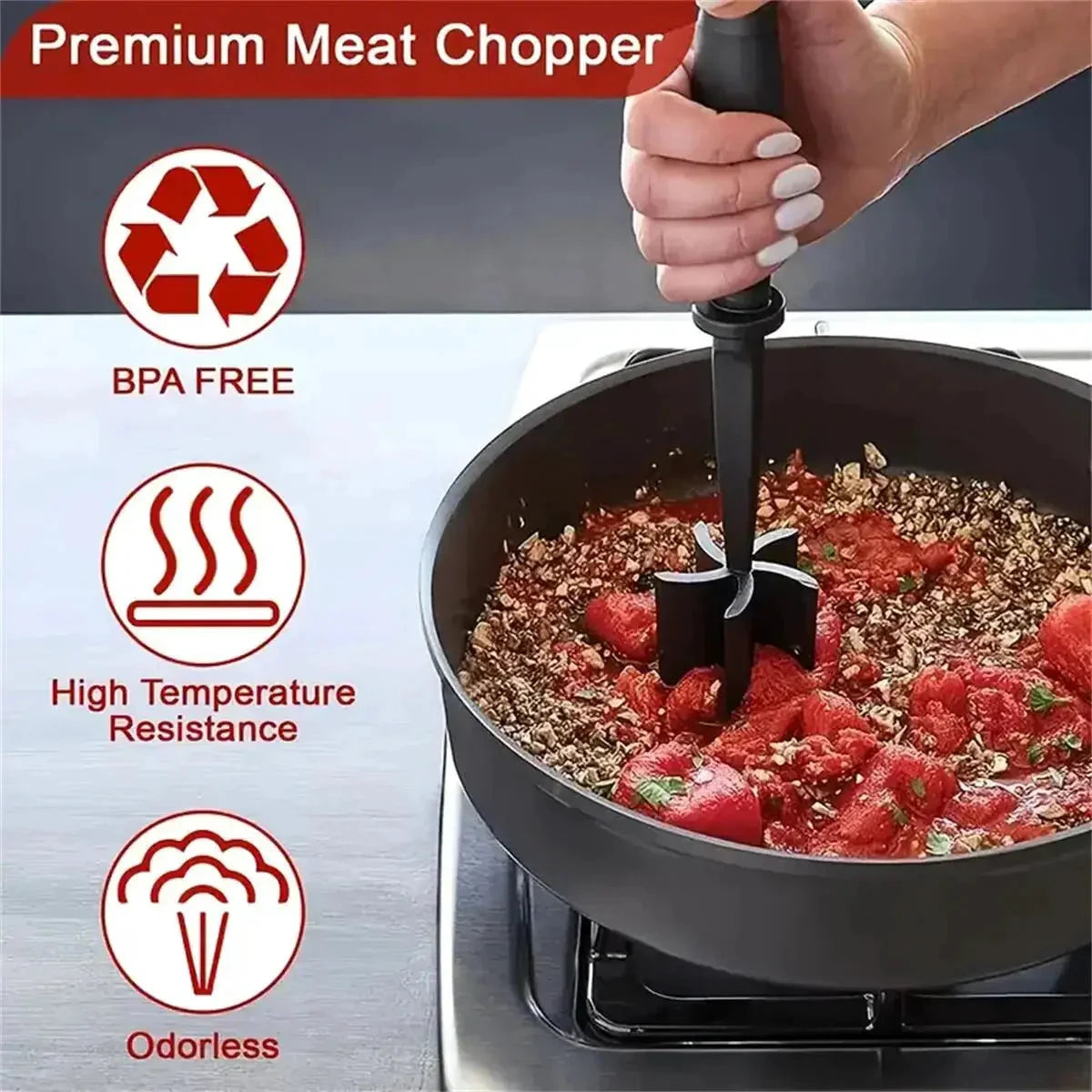 Meat Chopper Meat Shredder Heat Resistant Suitable For Hamburger Meat by Bowlift