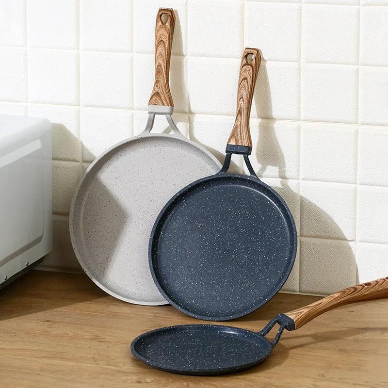 Medical Stone Frying Pan Non-stick Cast Iron Pancake Pan Omelet Pot by Bowlift