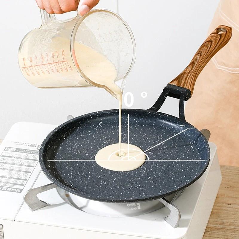 Medical Stone Frying Pan Non-stick Cast Iron Pancake Pan Omelet Pot by Bowlift