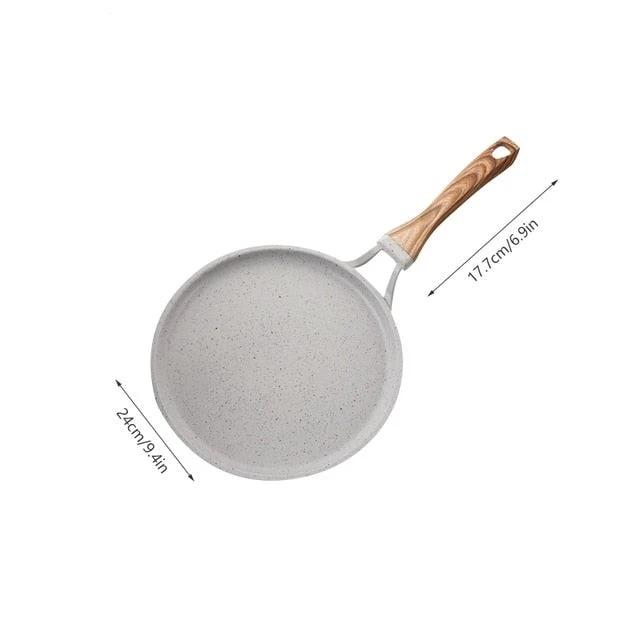 Medical Stone Frying Pan Non-stick Cast Iron Pancake Pan Omelet Pot by Bowlift