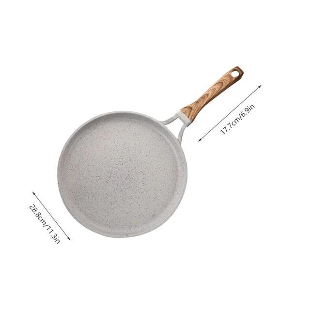 Medical Stone Frying Pan Non-stick Cast Iron Pancake Pan Omelet Pot by Bowlift