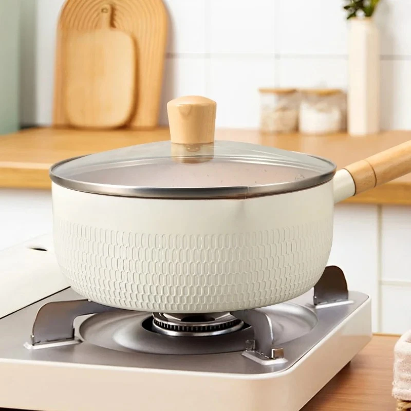 Medical Stone Saucepan With Lid Kitchen Nonstick Pan Pots Cookware by Bowlift