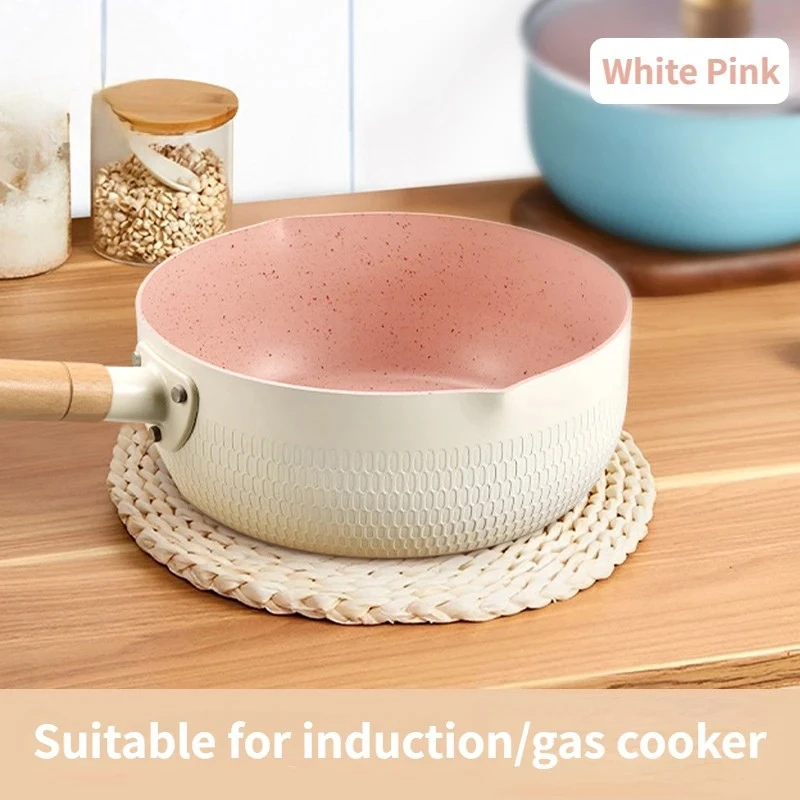 Medical Stone Saucepan With Lid Kitchen Nonstick Pan Pots Cookware by Bowlift