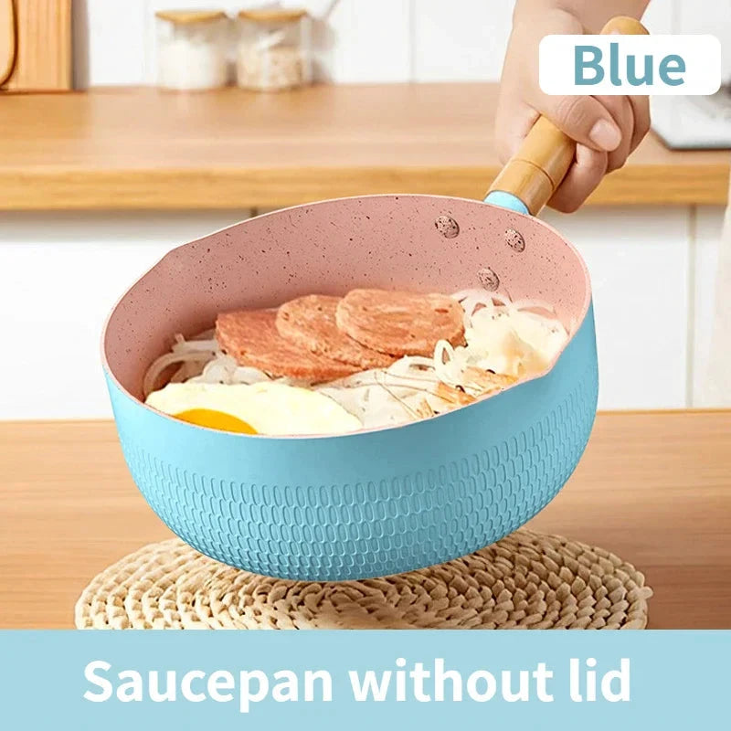 Medical Stone Saucepan With Lid Kitchen Nonstick Pan Pots Cookware by Bowlift