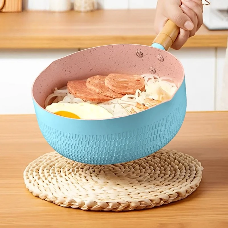 Medical Stone Saucepan With Lid Kitchen Nonstick Pan Pots Cookware by Bowlift