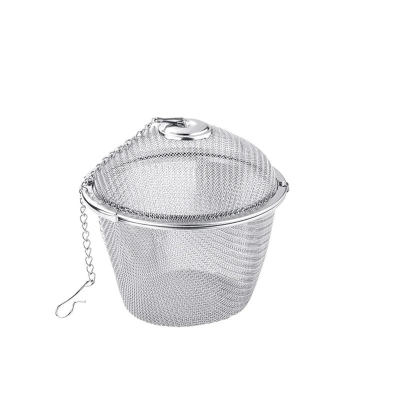 Mesh Infuser with Locking Chain Stainless Steel Tea Spice Strainer Ball by Bowlift