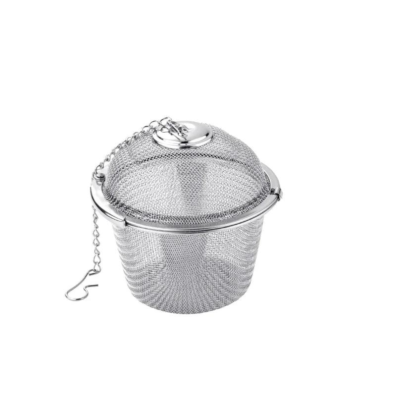 Mesh Infuser with Locking Chain Stainless Steel Tea Spice Strainer Ball by Bowlift
