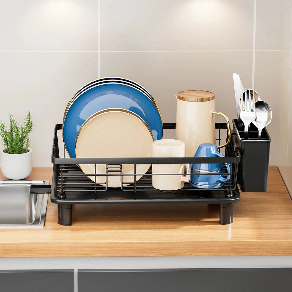 Metal Dish Drying Rack Multifunctional Space Saving Dish Storage by Bowlift