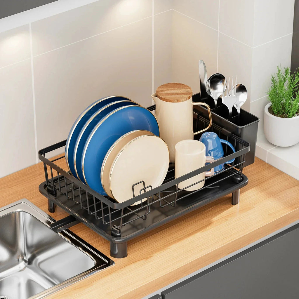 Metal Dish Drying Rack Multifunctional Space Saving Dish Storage by Bowlift