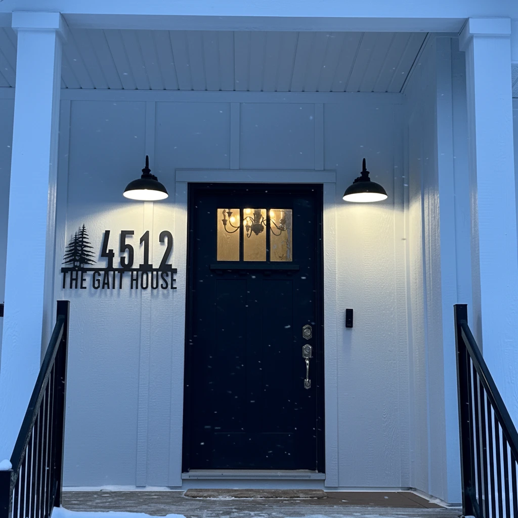 Custom Metal House Number Sign Address Plaque by Neonchics