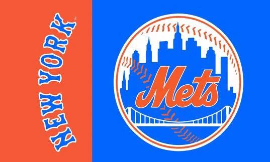 New York Mets Flag 3' x 5' FT MLB NY Mets Banner Size 90*150 100% Polyester by flagsshop