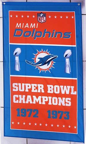 Miami Dolphins Flag-3x5FT NFL Banner-100% polyester-super bowl by flagsshop
