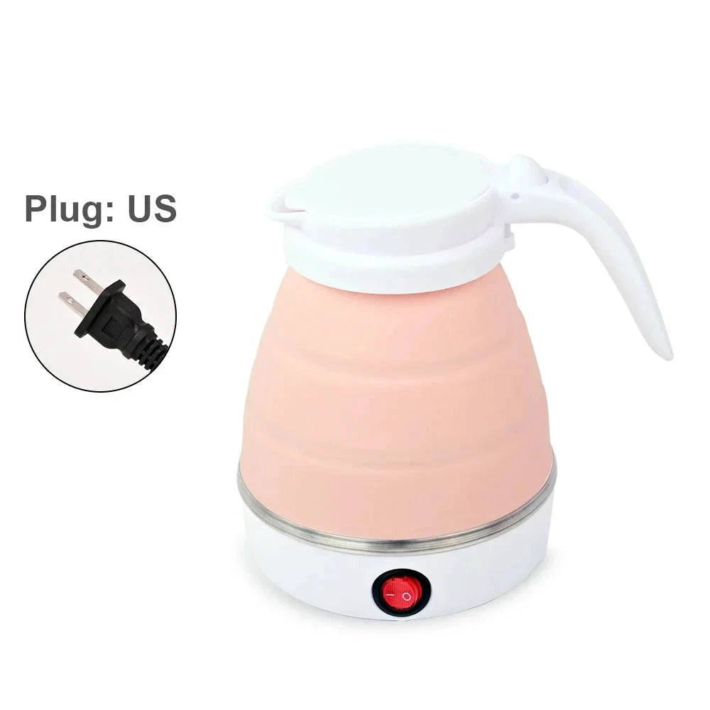 Mini Foldable Electric Kettle Travel Water Boiler Silicone Compression by Bowlift