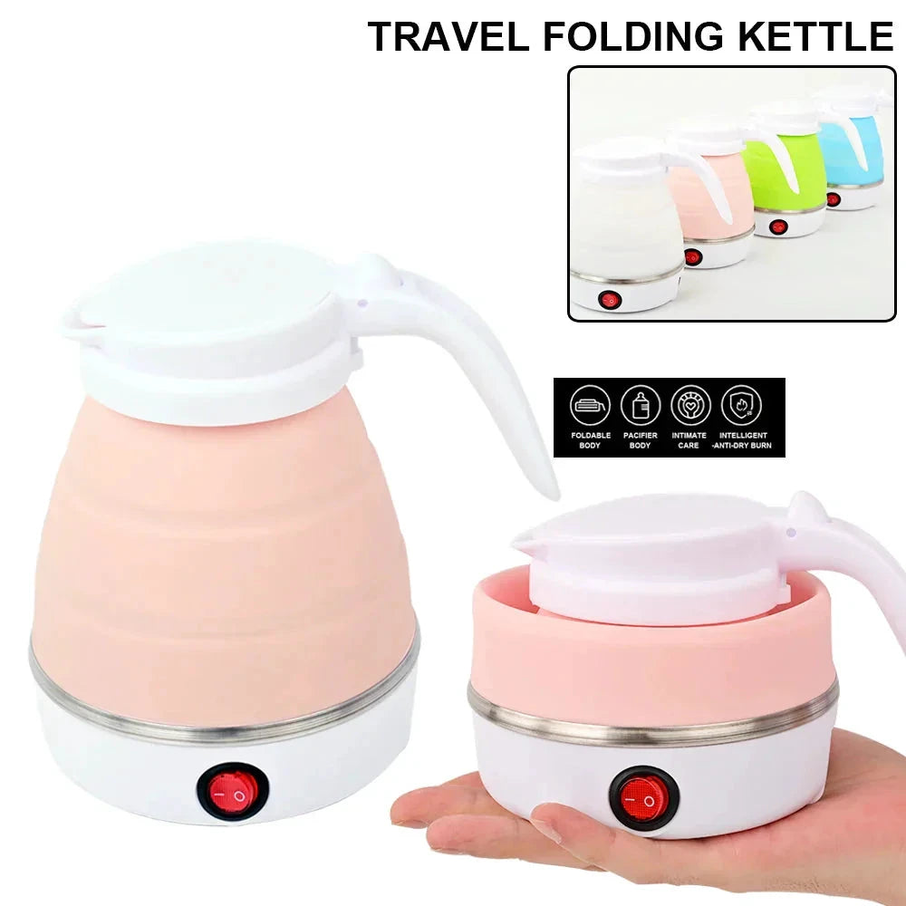 Mini Foldable Electric Kettle Travel Water Boiler Silicone Compression by Bowlift